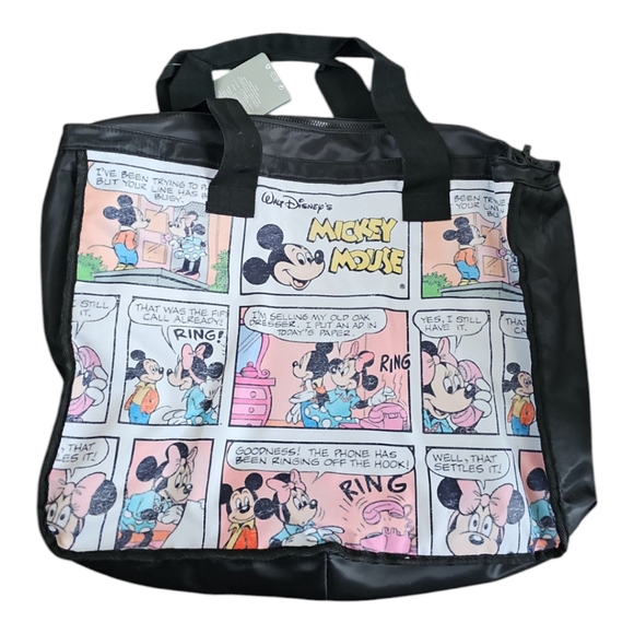 Disney Store - Comic Strip Screen Art - Large Tote Bag - Mickey Minnie - NWT - Picture 2 of 5